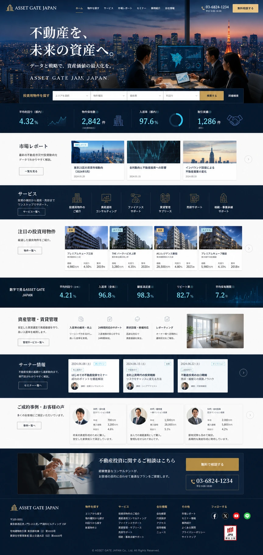 不动产投资公司网页模板