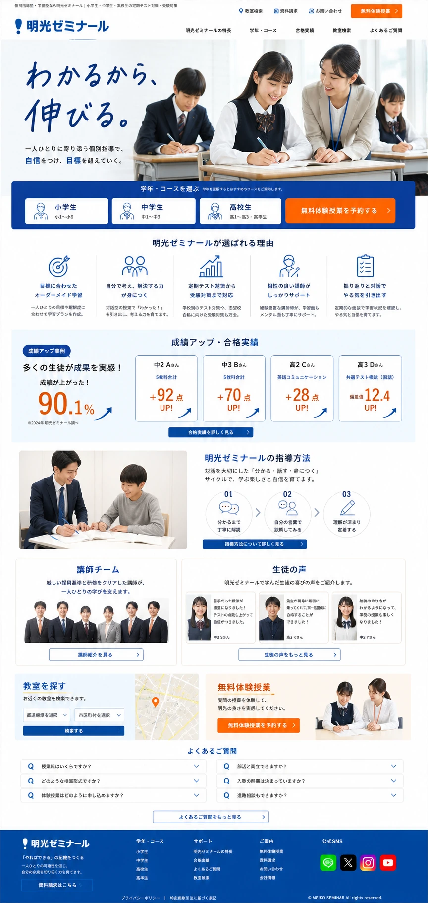 学习塾・补习班网页模板